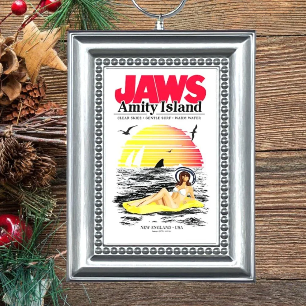 Jaws Retro Movie Memorabilia Christmas Tree Ornament